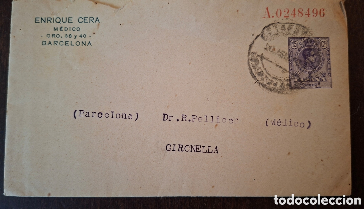 Sellos: Carta Entero postal iniciativa privada Sello afonso 1910 incluye carta