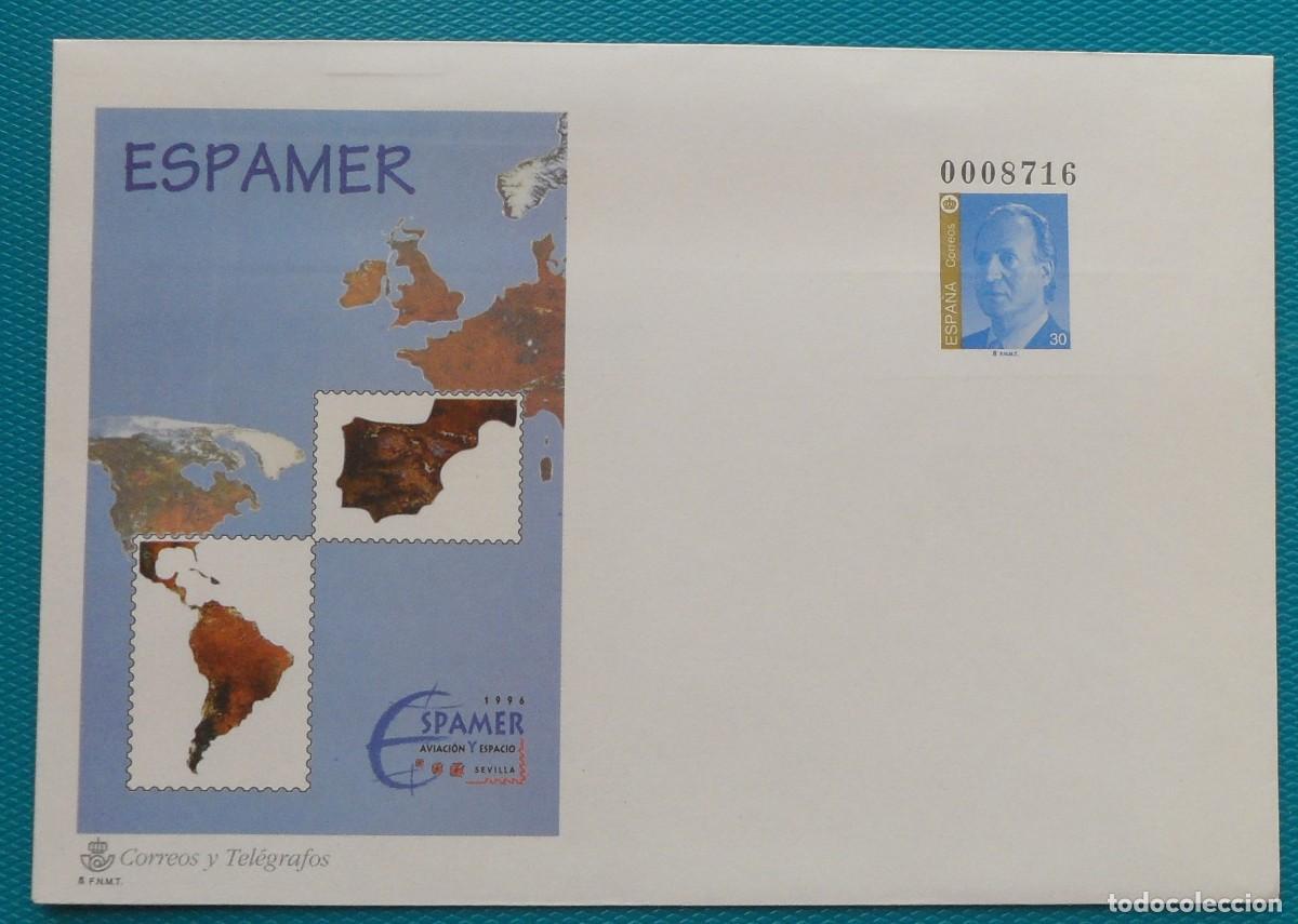 Sellos: 1996-ESPA&Ntilde;A-SOBRES ENTERO POSTALES-VER FOTO-N&ordm;33-ESPAMER 96-SEVILLA