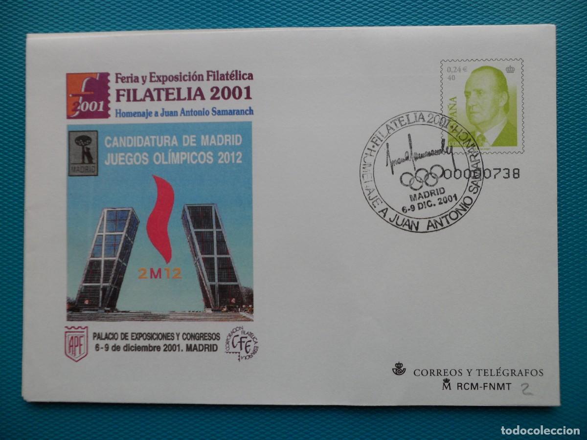 Sellos: 2001-ESPA&Ntilde;A-SOBRES ENTERO POSTALES-VER FOTO-N&ordm;74-FILATELIA 2001-MADRID