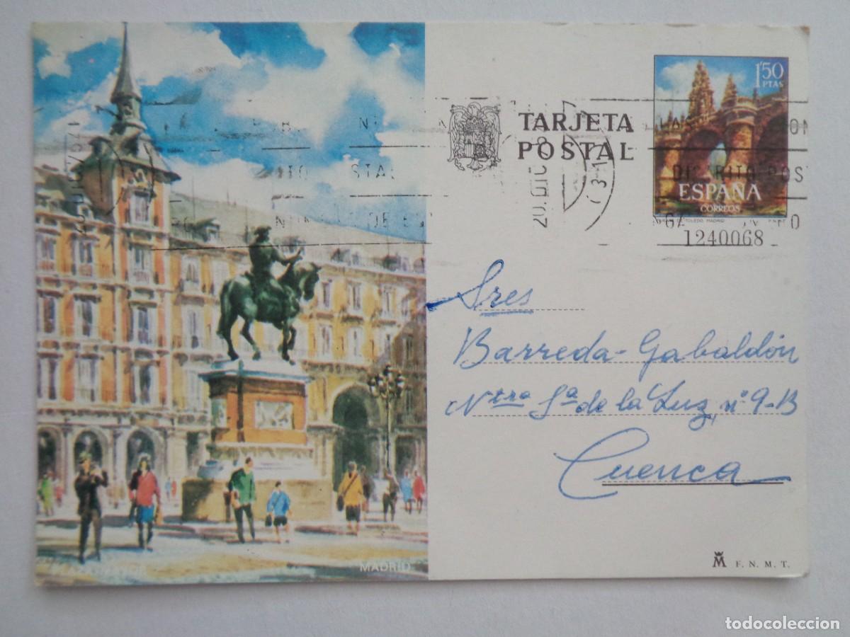 Sellos: ENTERO POSTAL DE MADRID CON SELLO, ETC . CIRCULADO A CUENCA EN 1975