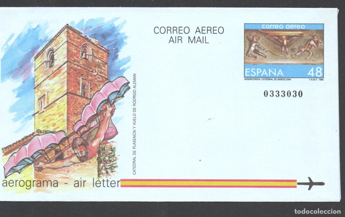 Sellos: AEROGRAMA 211** VUELO DE RODRIGO ALEMAN