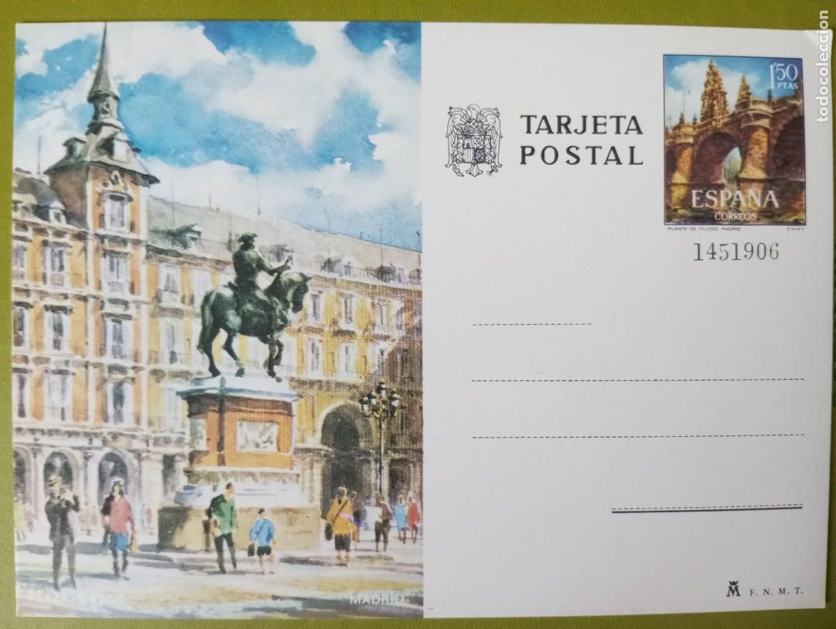 Sellos: ESPA&Ntilde;A, ENTERO POSTAL , MADRID