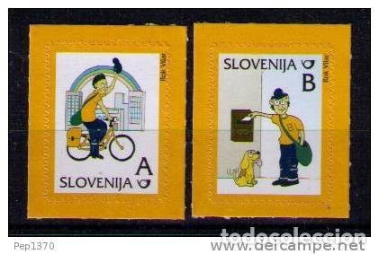 Sellos: ESLOVENIA 2011 - CARTEROS - COMICS - Foto 1