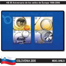 Sellos: C2376# ESLOVENIA 2005. HB 50 ANIVERSARIO DE LOS SELLOS DE EUROPA (MNH) MI#BL23. Lote 396486614