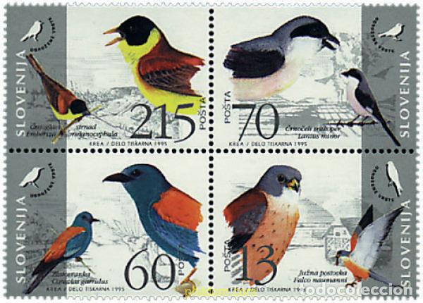 Sellos: 209025 MNH ESLOVENIA 1995 AVES EN PELIGRO DE EXTINCION