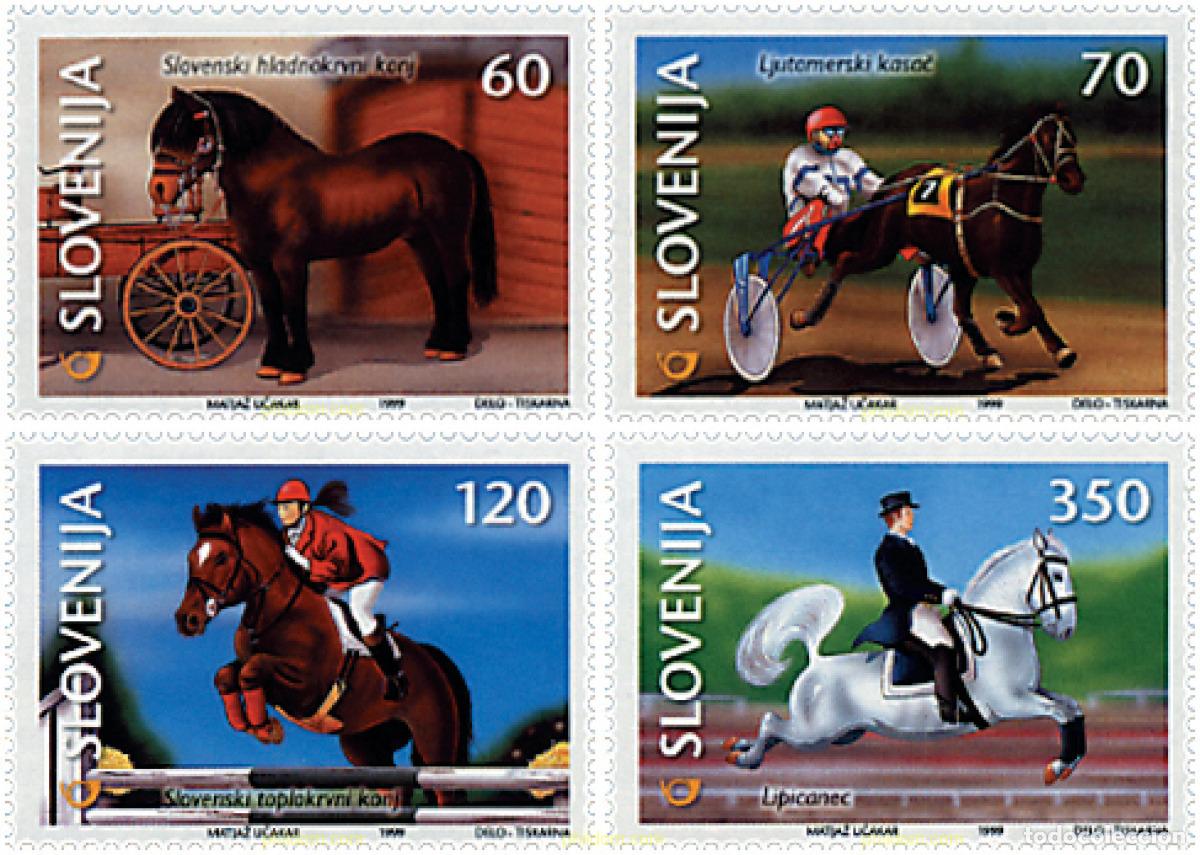 Sellos: 40616 MNH ESLOVENIA 1999 DEPORTES ECUESTRES