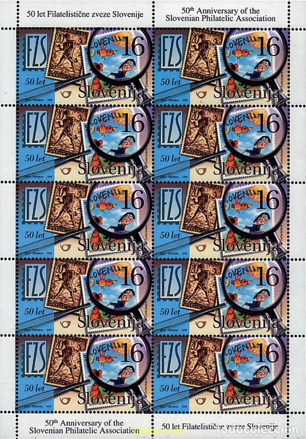 Sellos: 10665 MNH ESLOVENIA 1999 50 ANIVERSARIO DEL CLUB FILATELICO ESLOVENO