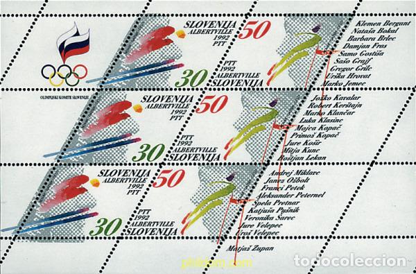 Sellos: 9516 MNH ESLOVENIA 1992 16 JUEGOS OLIMPICOS INVIERNO ALBERTVILLE 1992