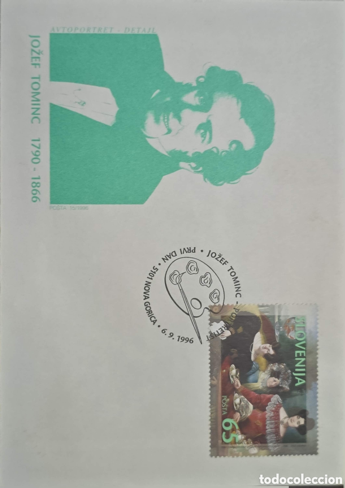 Sellos: CA)Slovenija1996 (Specifically on September 6, 1996, as the postmark indicates, First Day Cover (FDC
