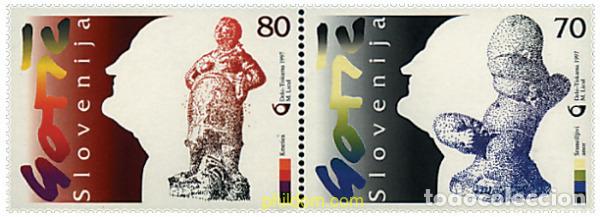 Sellos: 310279 MNH ESLOVENIA 1997 ESCULTURAS DE FRANCE GORSE