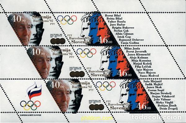Sellos: 10123 MNH ESLOVENIA 1992 25 JUEGOS OLIMPICOS VERANO BARCELONA 1992
