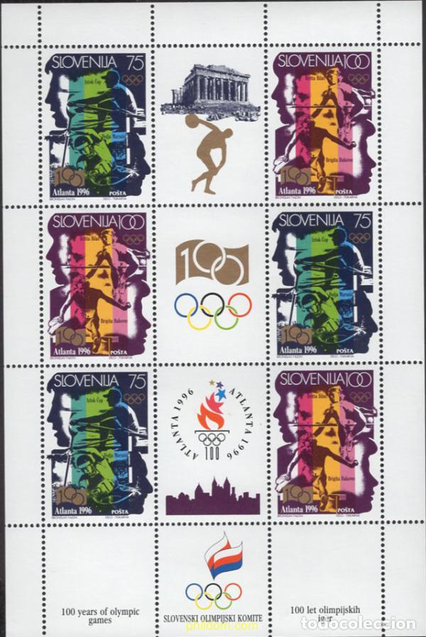 Sellos: 137380 MNH ESLOVENIA 1996 26 JUEGOS OLIMPICOS VERANO ATLANTA 1996