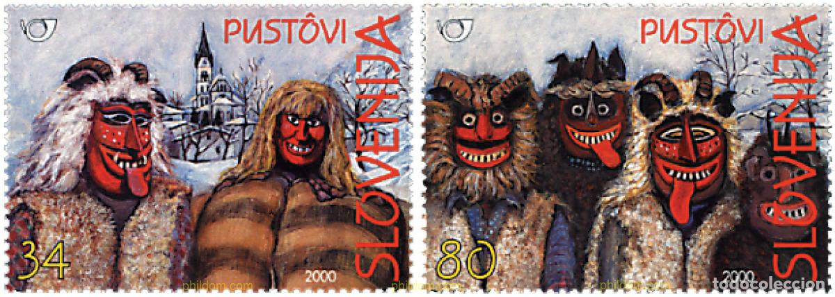 Sellos: 52117 MNH ESLOVENIA 2000 FOLCLORE. MASCARAS