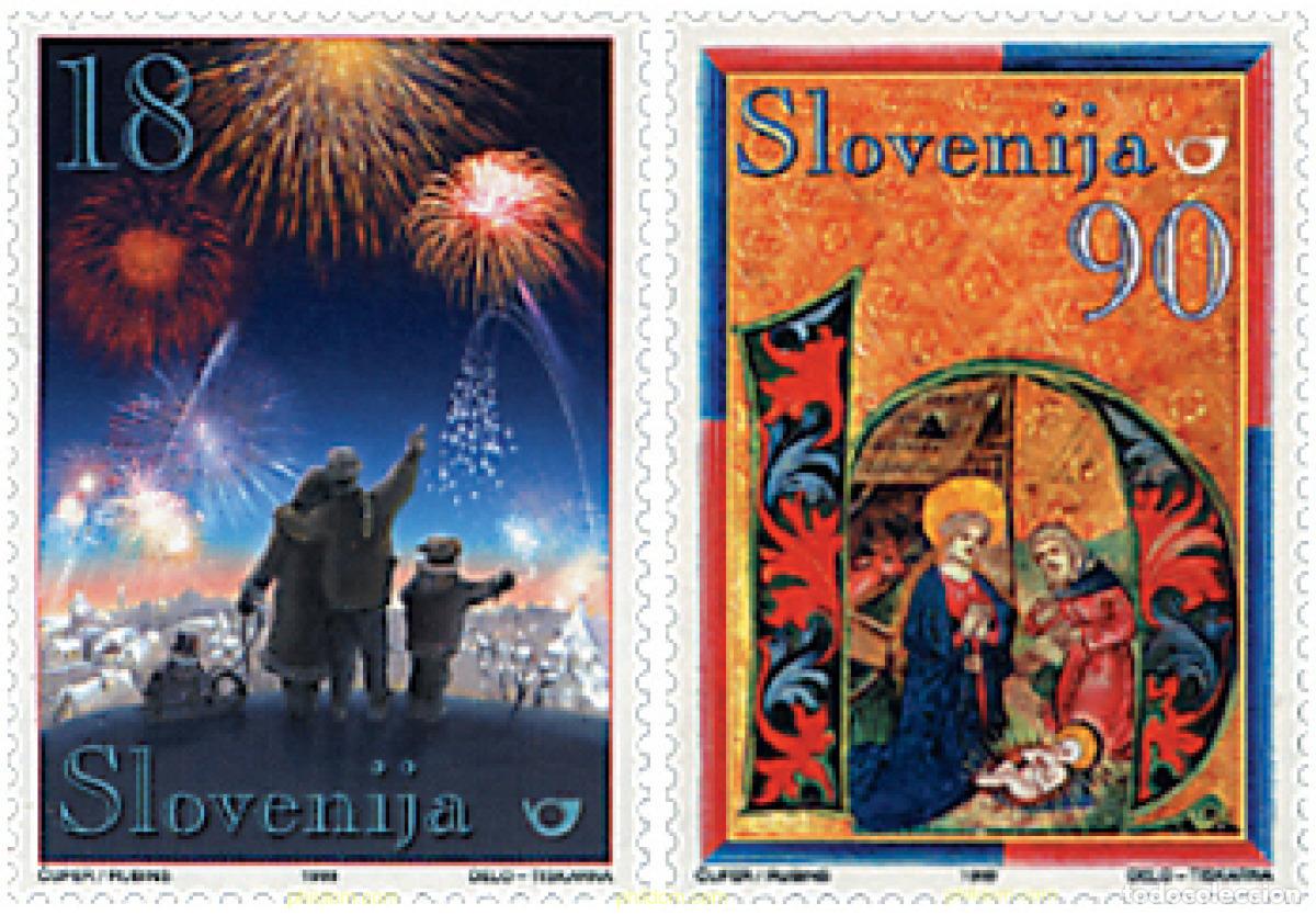 Sellos: 310284 MNH ESLOVENIA 1999 NAVIDAD Y A&Ntilde;O NUEVO