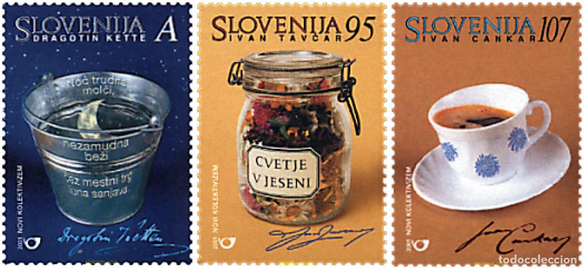Sellos: 65031 MNH ESLOVENIA 2001 POETAS Y ESCRITORES