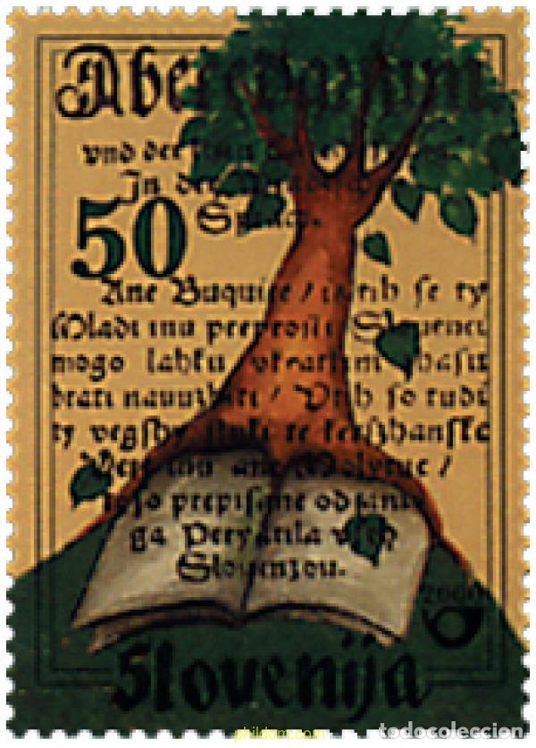 Sellos: 86369 MNH ESLOVENIA 2000 450 ANIVERSARIO DE LA PRIMERA PUBLICACION EN IMPRENTA DEL LIBRO