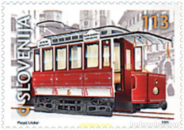 Sellos: 78172 MNH ESLOVENIA 2001 100 A&Ntilde;OS DEL TRANVIA EN LIUBLIANA