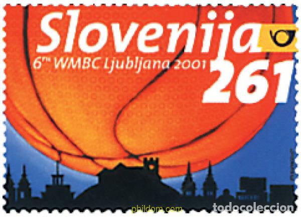Sellos: 88441 MNH ESLOVENIA 2001 6 CAMPEONATO DE BALONCESTO EN LIUBLIANA