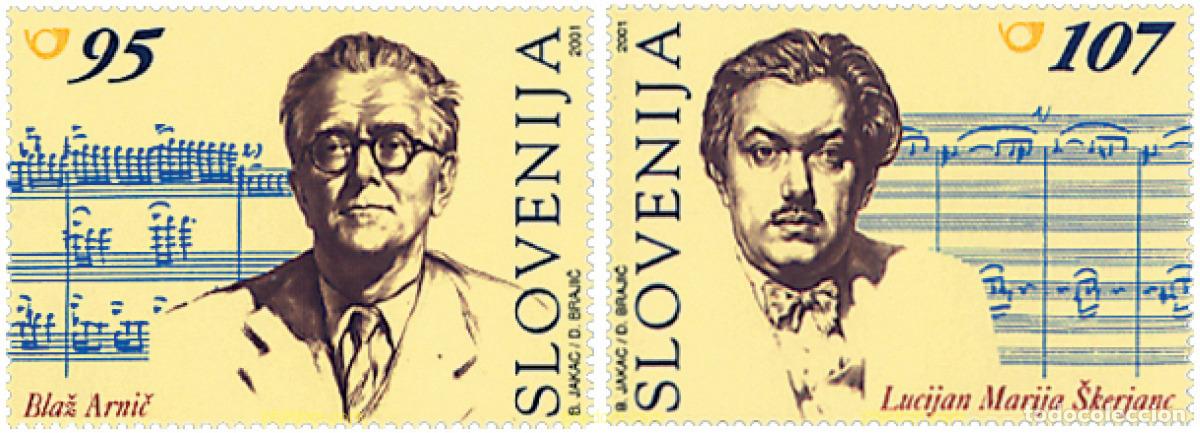 Sellos: 88442 MNH ESLOVENIA 2001 COMPOSITORES