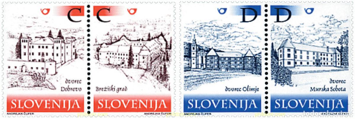 Sellos: 4680 MNH ESLOVENIA 2001 CASTILLOS Y MONASTERIOS