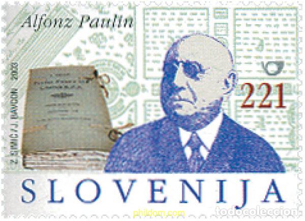 Francobolli: 115916 MNH ESLOVENIA 2003 150 ANIVERSARIO DEL NACIMIENTO DE ALFONZ PAULIN