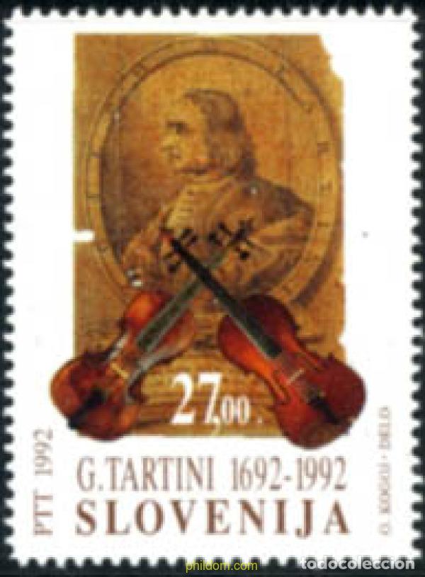 Sellos: 117564 MNH ESLOVENIA 1992 300 ANIVERSARIO DEL NACIMIENTO DE GIUSEPPE TARTINI