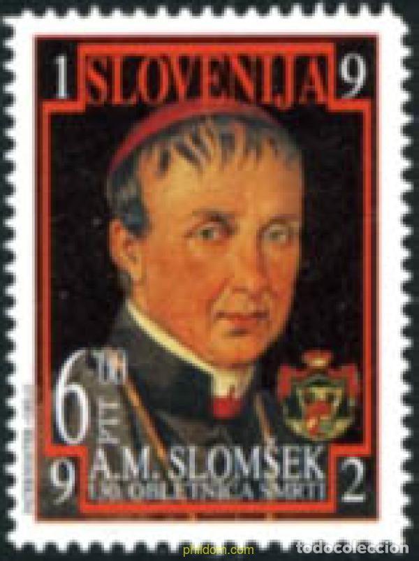 Sellos: 117587 MNH ESLOVENIA 1992 130 ANIVERSARIO DE LA MUERTE DE ANTON MARTIN SLOMSEK