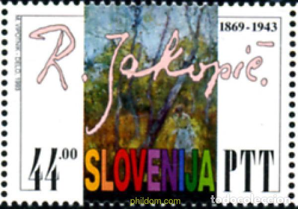 Sellos: 117624 MNH ESLOVENIA 1993 50 CENTENARIO DE LA MUERTE DEL PINTOR RICHARD JAKOPIC