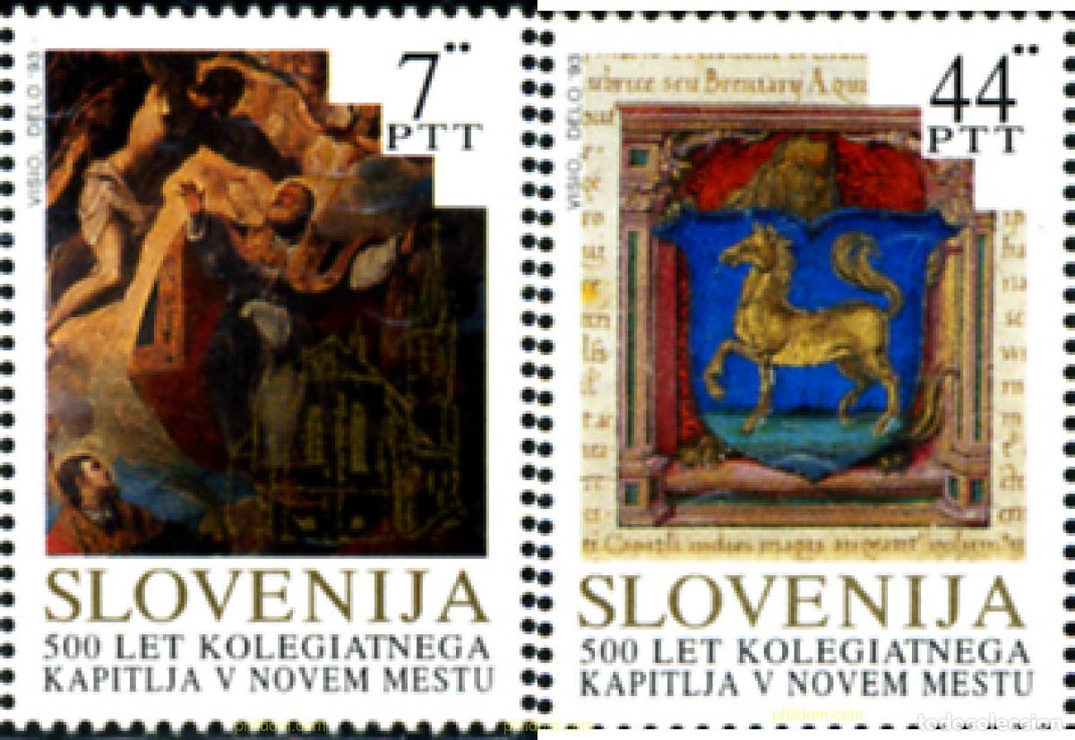 Sellos: 117644 MNH ESLOVENIA 1993 500 ANIVERSARIO DEL COLEGIAL DEL CABILDO DE NOVO MESTO