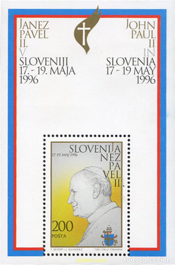 Timbres: 117859 MNH ESLOVENIA 1996 VISITA DE SS EL PAPA JUAN PABLO II A ESLOVENIA