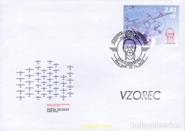 Sellos: 764018 MNH ESLOVENIA 2024 PIONEROS DE LA AVIACI&oacute;N ESLOVENA