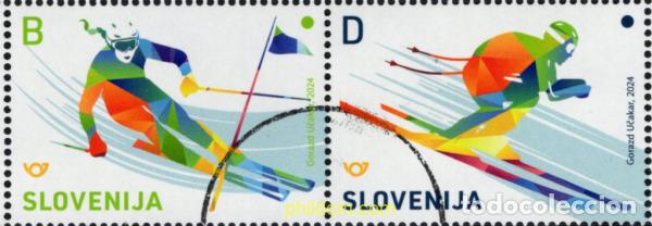 Sellos: 764203 MNH ESLOVENIA 2024 ESQU&iacute; ALPINO EN ESLOVENIA