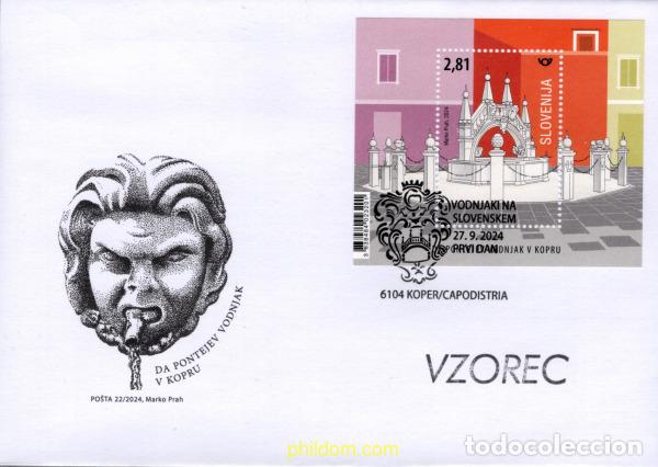 Sellos: 764188 MNH ESLOVENIA 2024 FUENTE EN LA PLAZA PRE&scaron;EREN, KOPER