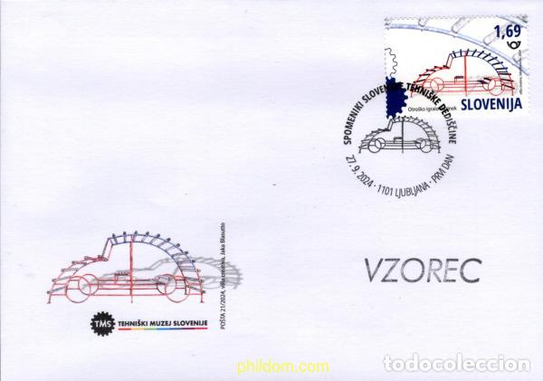 Sellos: 764182 MNH ESLOVENIA 2024 HITOS DEL PATRIMONIO T&eacute;CNICO DE ESLOVENIA - PARQUES INFANTILES CON FORMA