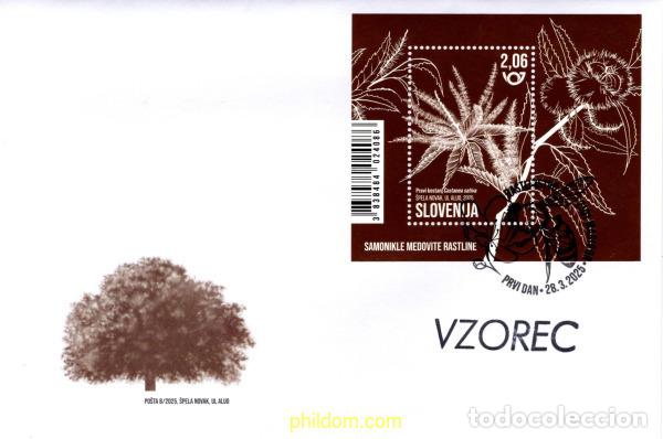 Sellos: 758328 MNH ESLOVENIA 2025 PLANTAS MEL&iacute;FERAS AUT&oacute;CTONAS
