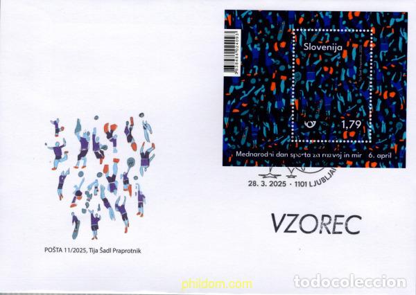 Sellos: 763494 MNH ESLOVENIA 2025 D&iacute;A INTERNACIONAL DEL DEPORTE PARA EL DESARROLLO Y LA PAZ