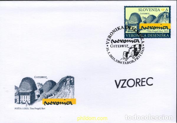 Sellos: 758312 MNH ESLOVENIA 2025 PERSONALIDADES DESTACADAS - VER&oacute;NICA DE DESENICE