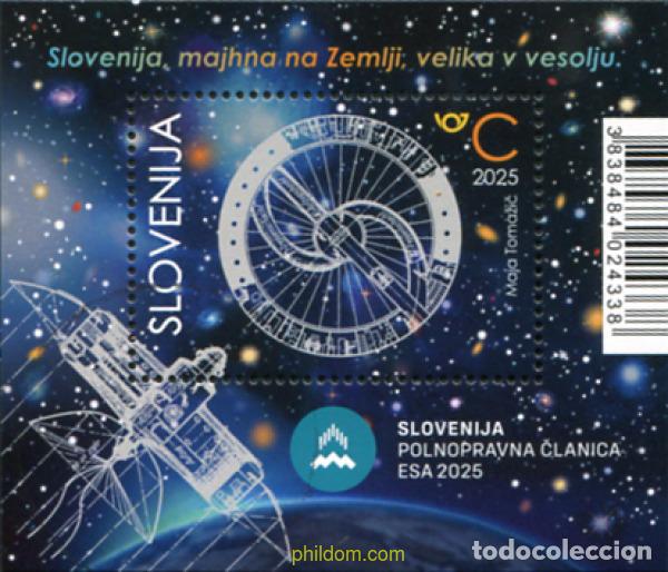Sellos: 791497 MNH ESLOVENIA 2025 MIEMBRO DE PLENO DERECHO DE LA AGENCIA ESPACIAL EUROPEA