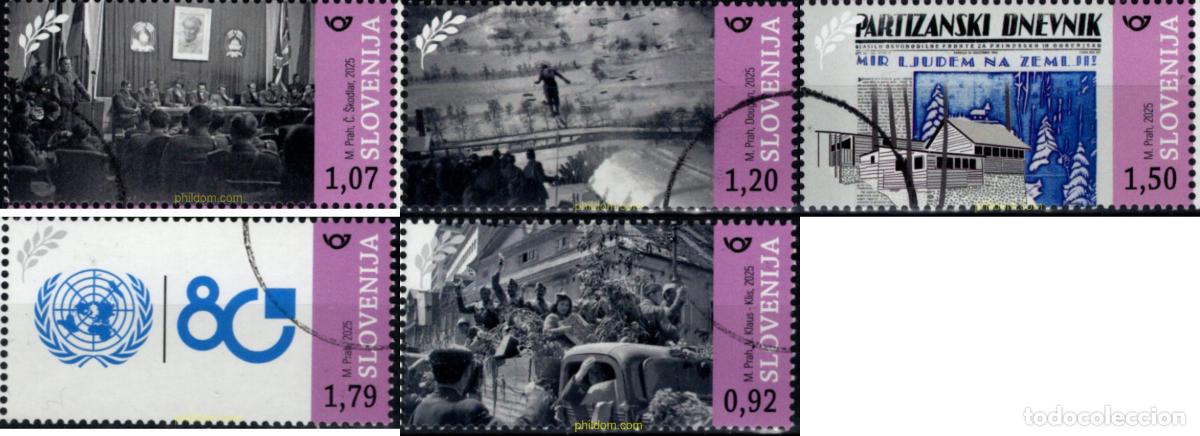 Timbres: 763133 MNH ESLOVENIA 2025 80 ANIVERSARIO DEL FIN DE LA SEGUNDA GUERRA MUNDIAL