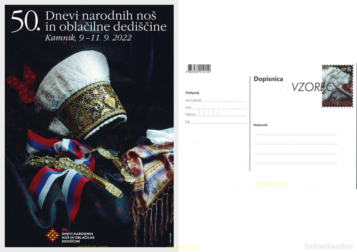 Sellos: 692709 MNH ESLOVENIA 2022 50 D&Iacute;AS DEL PATRIMONIO DE TRAJES E INDUMENTARIA NACIONAL