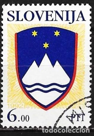 Sellos: Eslovenia 1992 - Mi 9 - YT 9 - Escudo de armas nacional