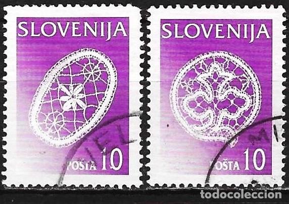 Sellos: Eslovenia 1997 - Mi 196 & 197 - YT 187 & 188 - Artesan&iacute;a : El encaje