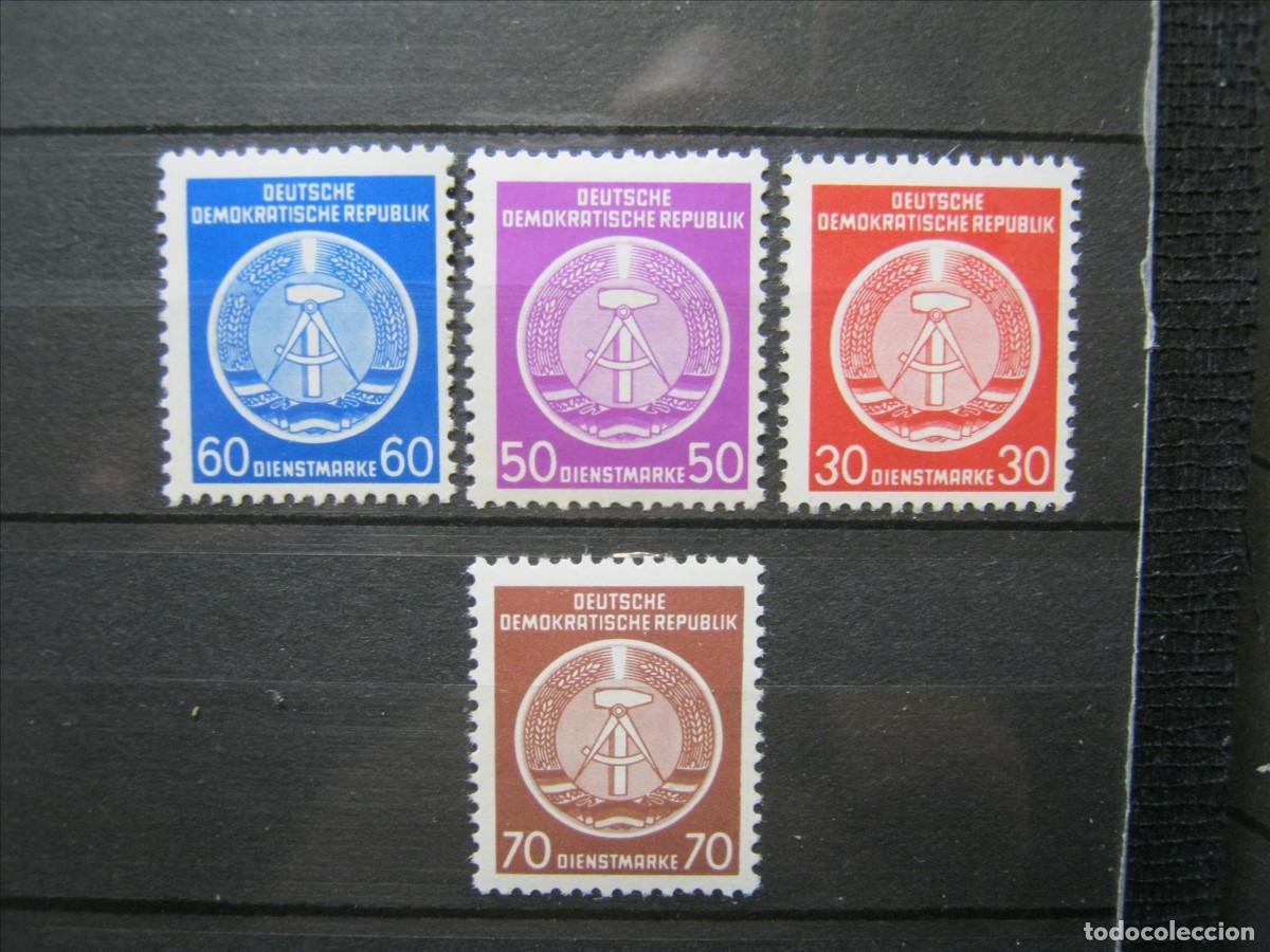 Selos: DDR ALEMANIA ORIENTAL SERVICIO 1954 YVERT 11, 14, 15 Y 16 MNH** SIN CHARNELA LUJO.