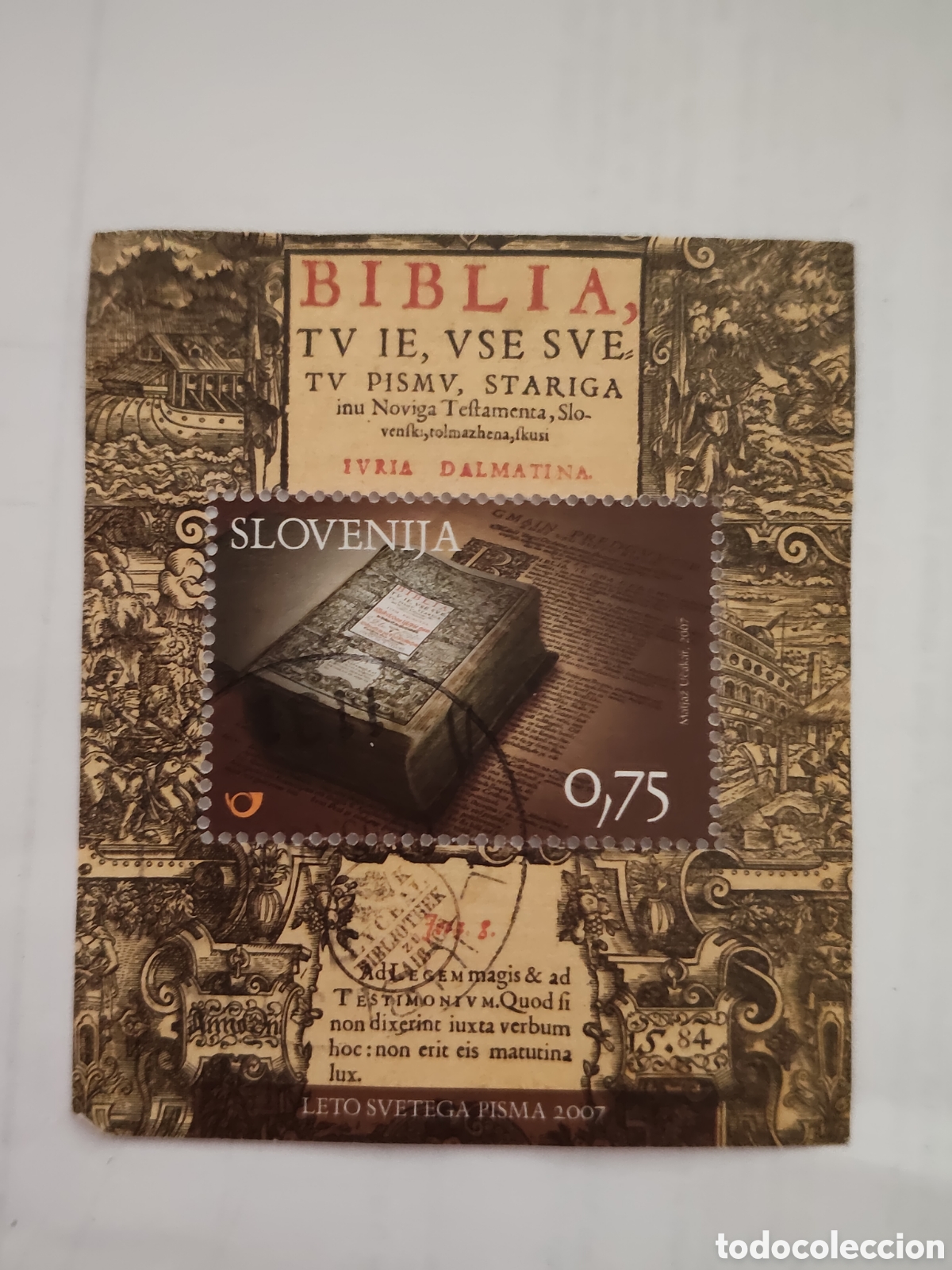 Sellos: Sello de Eslovenia primera traducci&oacute;n completa al Esloveno por Jurij Dalmatin 2007