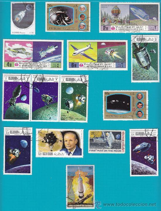 Sellos: COLECCION PROGRAMA APOLO, PRIMER HOMBRE EN LA LUNA - Foto 1