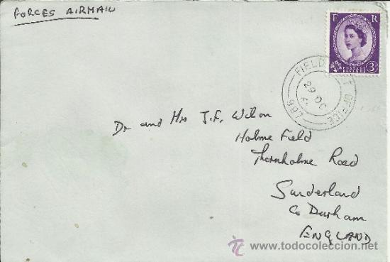 Sellos: INGLATERRA CC CON MAT FIELD POST OFFICE NUM 997 - Foto 1