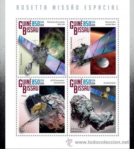 Sellos: Guinea Bissau 2014 ROSETTA MISION ESPACIAL - Foto 1