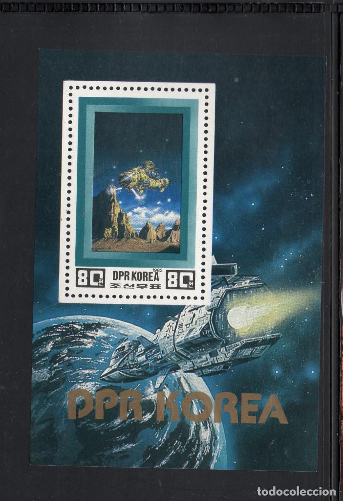 Sellos: COREA DEL NORTE 1732 HB** - A&Ntilde;O 1982 - CONQUISTA DEL ESPACIO - SATELITES - Foto 1