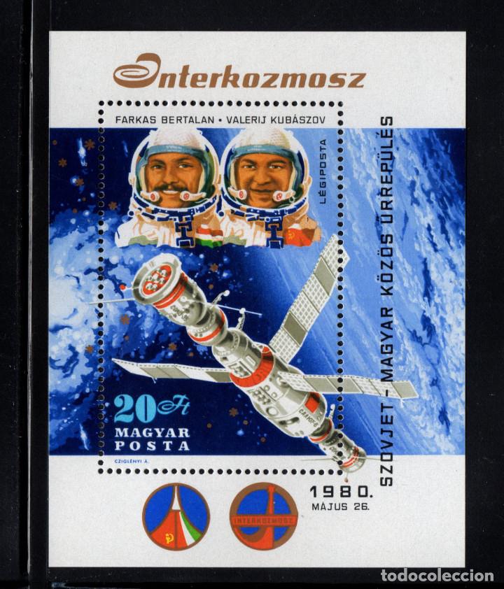 Sellos: HUNGR&Iacute;A HB 146** - A&Ntilde;O 1980 - CONQUISTA DEL ESPACIO - PROGRAMA INTERCOSMOS - Foto 1