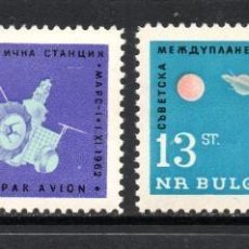 Sellos: BULGARIA 1963 AEREO IVERT 96/7 *** LANZAMIENTO SOVIETICO SONDA ESPACIAL MARS I - CONQUISTA ESPACIO. Lote 132277382